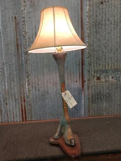 Ostrich Leg Lamp Taxidermy